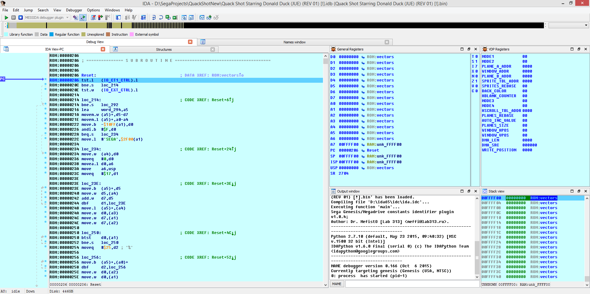 Messida - Sega Genesis Debugger for IDA Pro 155686-0